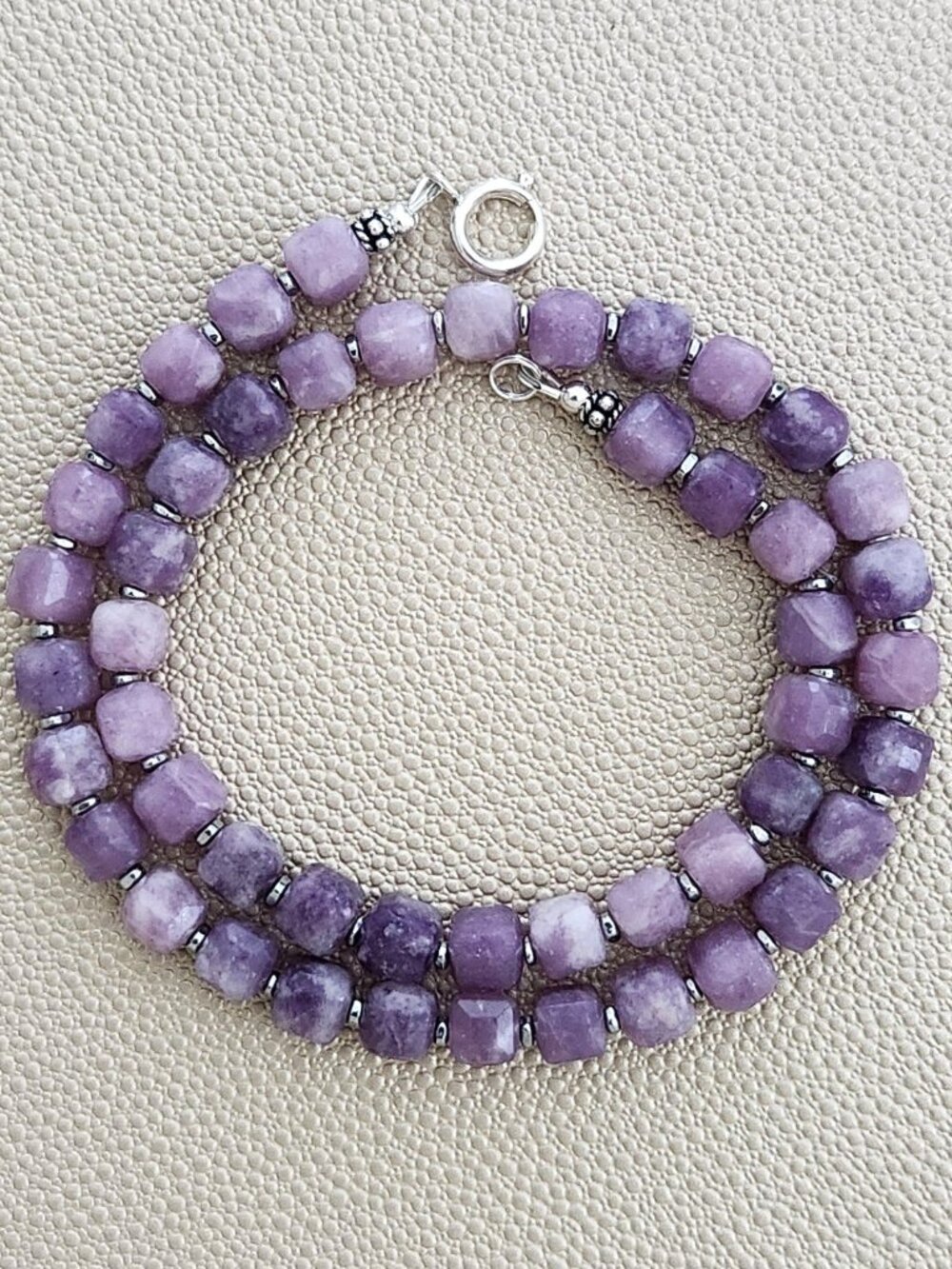 NATURAL LEPIDOLITE NECKLACE--16"